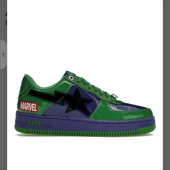Bathing Apes sz Green & Purple Hulks 7M/7Y - Picture 12 of 12